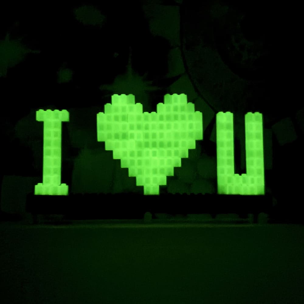 Kostka „I Love U” świecąca – druk UV